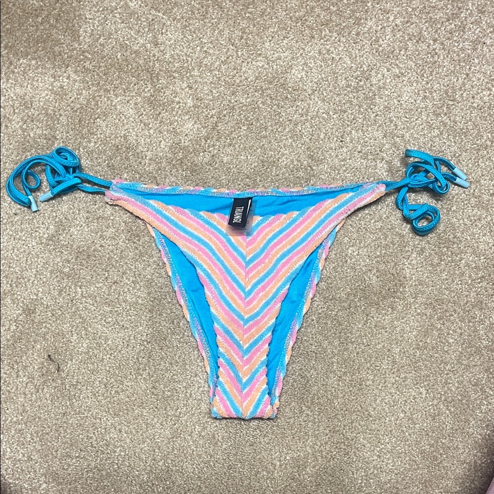 Triangl Swimwear Blue and Pink Chevron Bikini Bottom